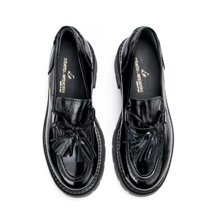 Ženske kožne plitke cipele Roberto-Serpentini-FIOCCO crne ravne 5 16300 roberto serpentini fiocco naplak nero 3